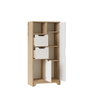 Hanah Home Armario Multiusos LIB1-SW Roble y Blanco